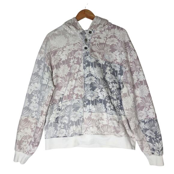 Kith Astor Floral Williams IV 4 Men's Pullover Hoodie Sz M Dusty Mauve